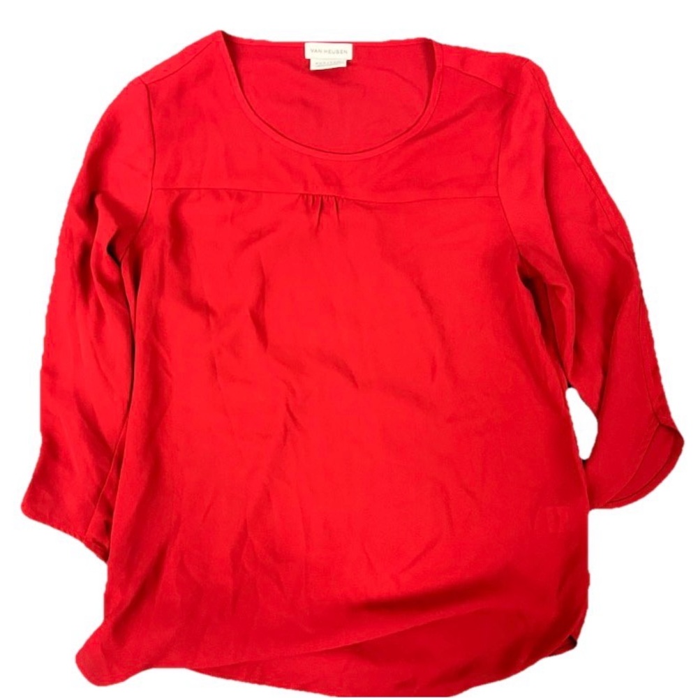 Van Heusen Women’s Long Sleeve Blouse - Red